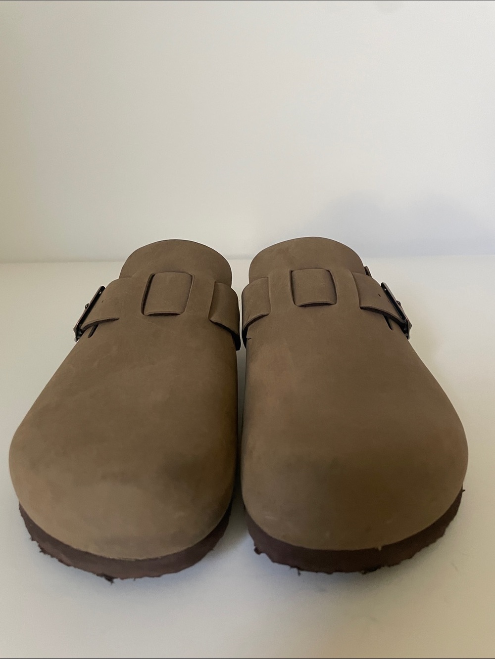 Cushionaire Taupe Clog Mules Buckle Comfort Shoes Women’s 6.5M - Picture 2 of 8